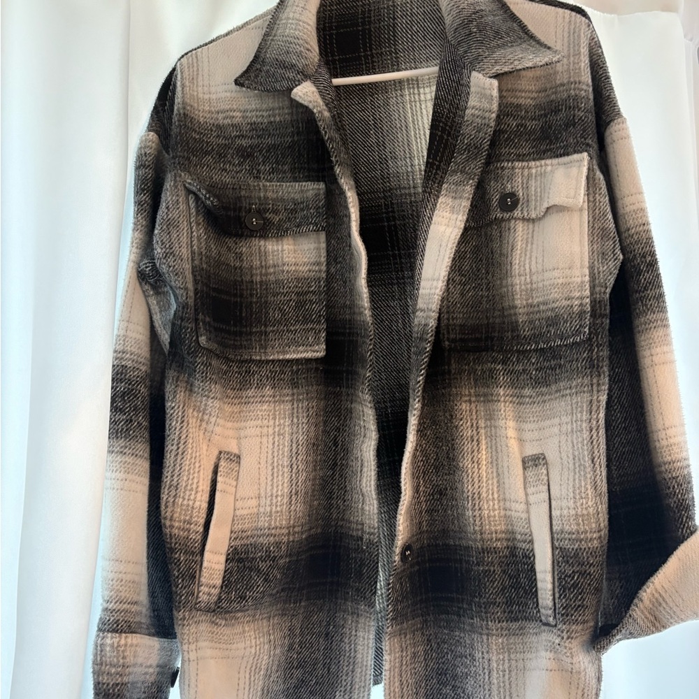 Black and White Plaid Jacket